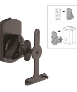 Dual Universal Wall Mount Speaker Stands, Tilt/Swivel Adjustable (Works with Sonos PLAY 1, PLAY 3) (PSTNDSON08)