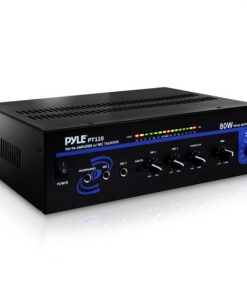 80 WATT AC/DC Microphone PA Mono Amplifier w/ 70V Output & Mic Talkover (RBPT110)