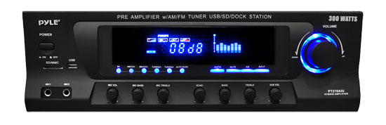 300 Watt Stero Receiver with Built-In iPod Docking Station -AM-FM Tuner, USB Flash & SD Card Readers & Subwoofer Control (PT270AIU)