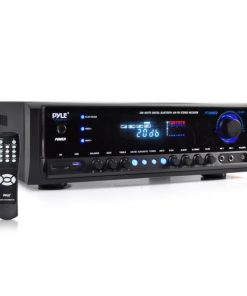 Digital Home Theater Bluetooth Stereo Receiver, Aux (3.5mm) Input, MP3/USB/SD/AM/FM Radio, (2) Mic Inputs, 300 Watt (RBPT390BTU)