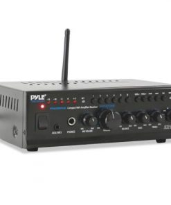 Compact WiFi Amplifier Receiver, Wireless Music Streaming Amp System with Mic Paging/Mixing (PTAUWIFI46)