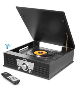 Vintage Classic-Style Bluetooth Turntable Vinyl Record Player with USB/MP3 Computer Recording Ability (PTT25UBT)