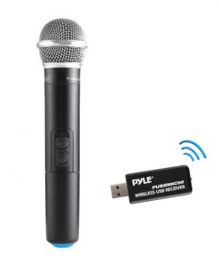 Wireless Microphone & USB Receiver, Handheld Dynamic UHF Mic System (PUSBMIC50)