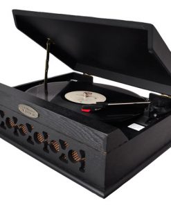 Vintage Style Phonograph/Turntable With USB-To-PC Connection (Black) (RBPVNTT6UMB)