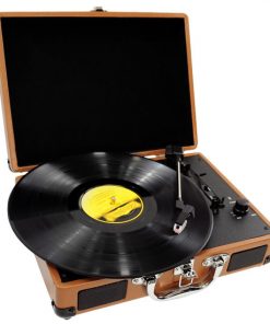 Retro Belt-Drive Turntable With USB-to-PC Connection, Rechargeable Battery (RBPVTT2UBK)
