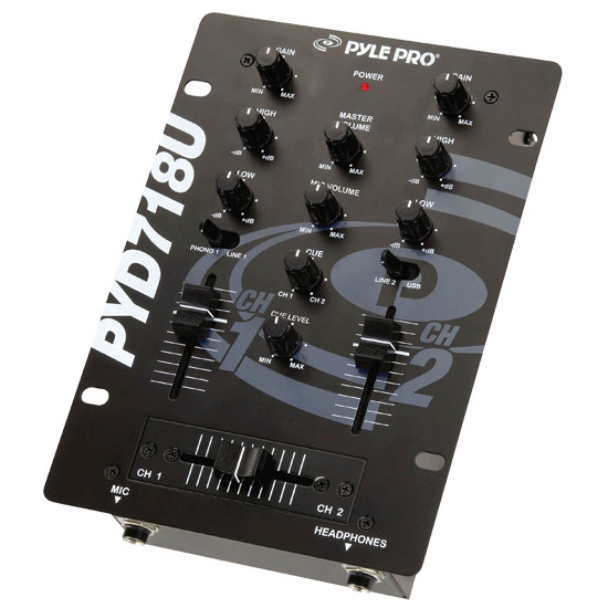 6 1/2'' 2-Channel Professional Mixer with USB (RBPYD718U)