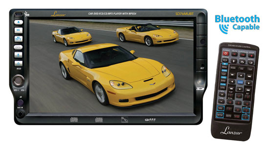 7'' TFT Touch Screen DVD/VCD/CD/MP3/CD-R/USB/AM/FM/RDS Receiver with Bluetooth System (SD76MUBT)