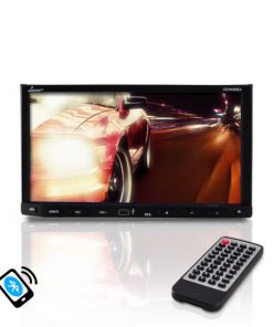 7'' Video Headunit Receiver, Bluetooth Wireless Streaming, CD/DVD Player, Touch Screen, Motorized Display Panel, Double DIN (SDN698BX)