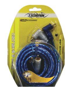 RCA CABLE 1.5' XSCORPION BLUE TRIPLE SHIELDED W/REMOTE WIRE