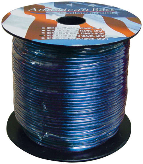 REMOTE WIRE (STRANDED) 18GA. 500' BLUE AMERICAN BASS