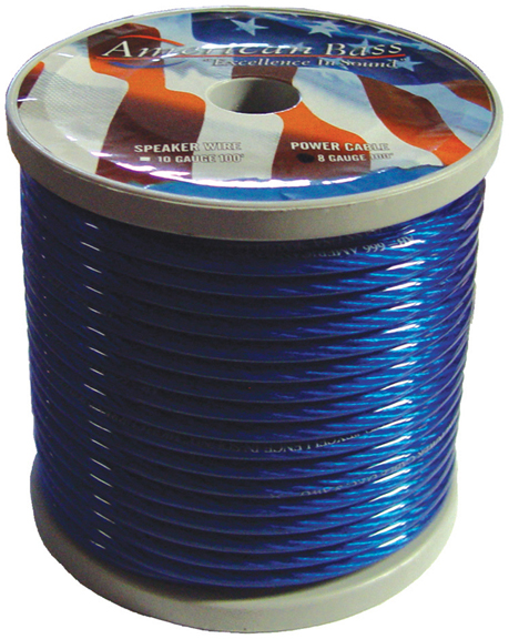 WIRE AMERICAN BASS 4 GA. BLUE 100 FT. ROLL