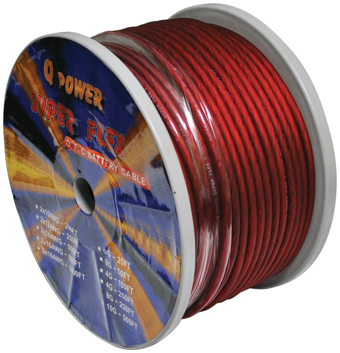 POWER WIRE 8GA. 250' RED QPOWER