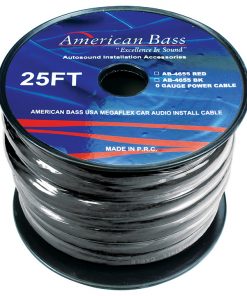 American Bass 0 Gauge black 25 ft. Roll(AB4655BK25FT)
