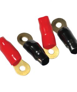 American Bass 4 AWG Ring Terminals 5 pairs per pkg. red & black