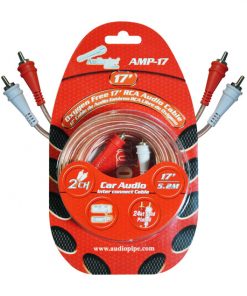 RCA CABLE 17' AUDIOPIPE OFC CLEAR INSTALLER SERIES