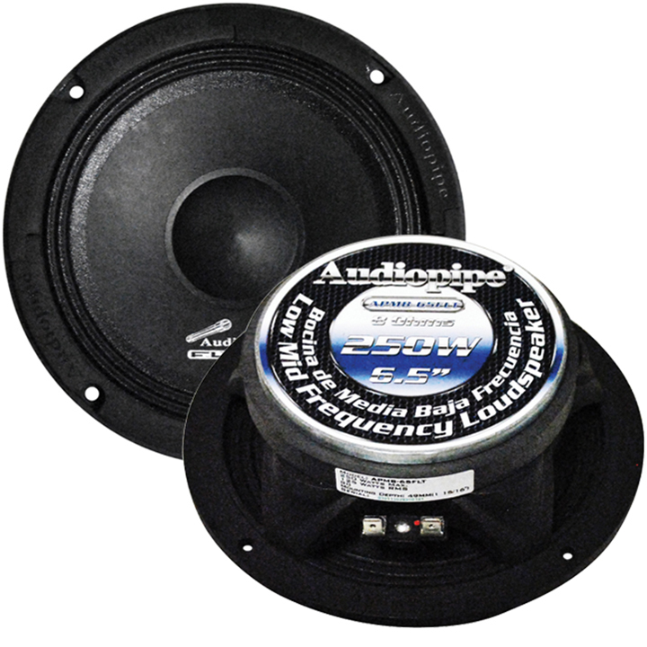 Audiopipe 6.5" Flat Loud Speaker 250W Max Sold each
