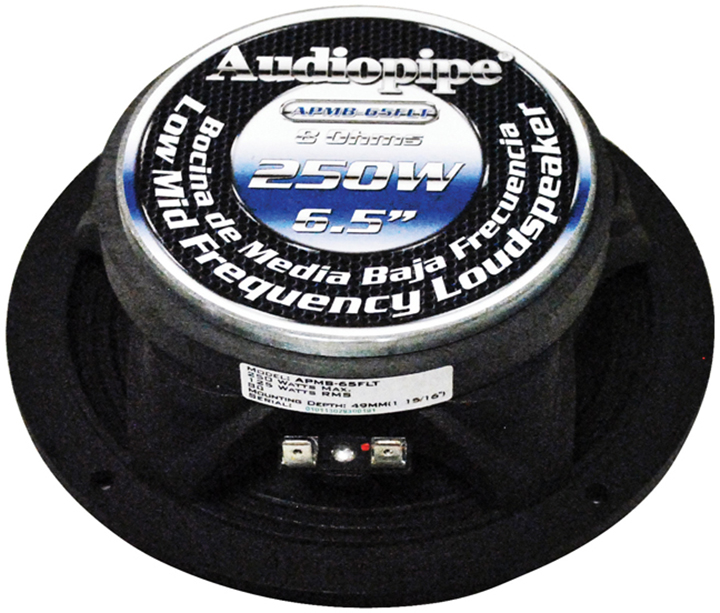 Audiopipe 6.5" Flat Loud Speaker 250W Max Sold each APMB65FLT - Image 3