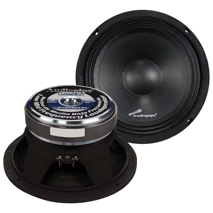 Audiopipe 8" Midbass(Sold each) 500W 8Ohm Cast Basket
