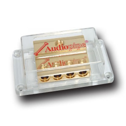 DISTRIBUTION BLOCK AUDIOPIPE (1)0GA. IN/(4) 4GA. OUT