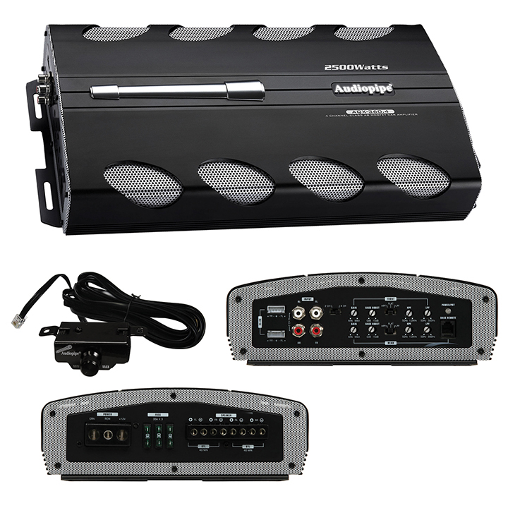 Amplifier Audiopipe 2500W 4ch Remote bass boost