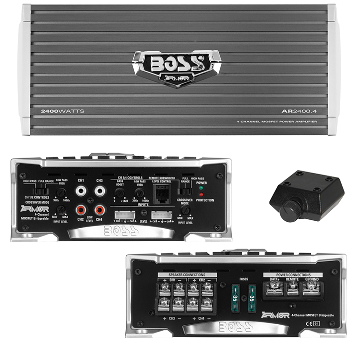 Boss Armor 4CH Amplifier 2400W Max