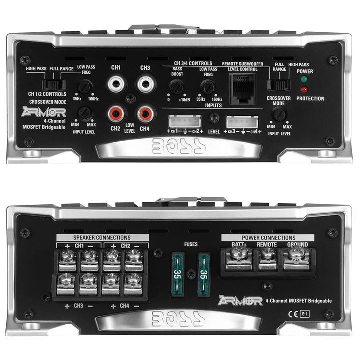 Boss Armor 4CH Amplifier 2400W Max AR24004 - Image 3