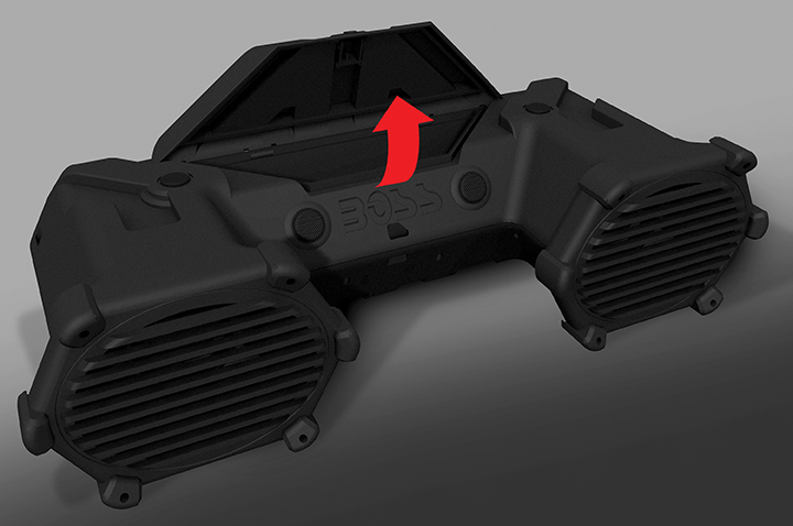 Boss ATV Sound System 6X9" Marine Speakers Bluetooth Dual LED Light Bar 800W Max ATVB69LED - Image 2