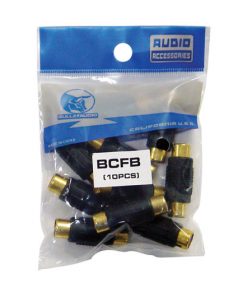 RCA COUPLER;FEMALE;BLACK;BULLZAUDIO; 10/BAG