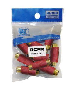 RCA COUPLER;FEMALE;RED; BULLZ AUDIO; 10/BAG