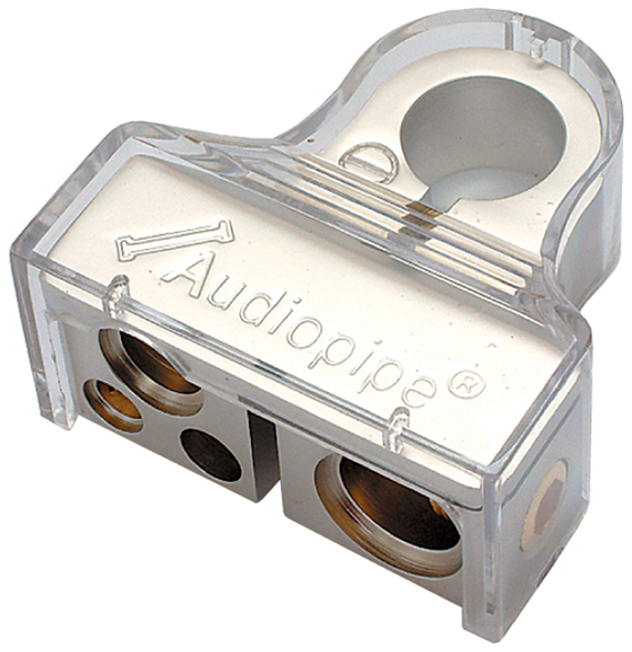 BATTERY TERMINAL AUDIOPIPE NEGATIVE - PLATINUM FINISH
