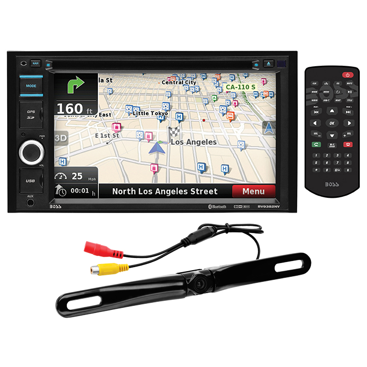 Boss 6.2" DDin Receiver Touchscreen Bluetooth DVD/CD USB/SD Front Aux Navigation