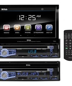 Boss 7" Flip-Out Single Din ReceiverBluetooth DVD/CD USB/SD Front Aux input