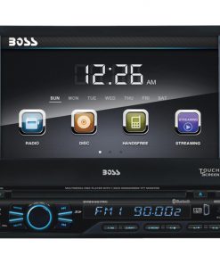 Boss Single din 7" Flip out receiver DVD/CD Bluetooth Remote with Backup Camera