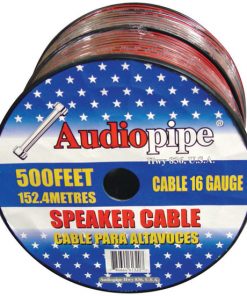 SPEAKER CABLE 16 GA. 1000' AUDIOPIPE; RED + BLACK