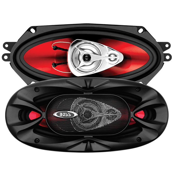 Boss 4X10" Speaker 3-Way red poly injection cone