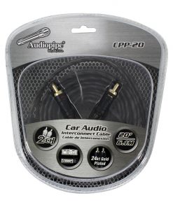 Audiopipe 24kt Gold Plated Interconnect Cable 20ft