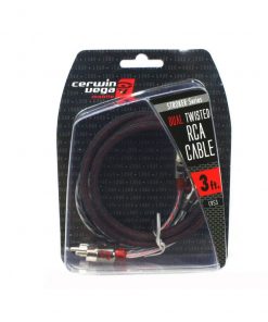 Cerwin Vega Stroker Series 2-channel RCA cable 3ft dual twisted metal ends