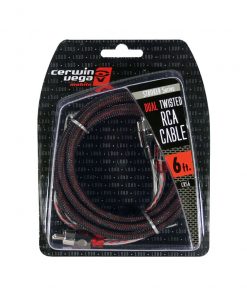 Cerwin Vega Stroker Series 2-channel RCA cable 6ft dual twisted metal ends