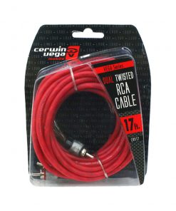 Cerwin Vega Vega Series 2-channel RCA cable 17ft dual twisted dual molded ends