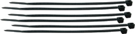 WIRE TIES 6" BLACK NIPPON 100 PCS