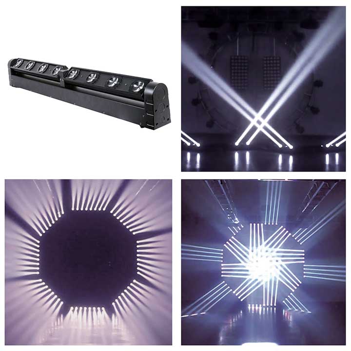 Epsilon 8-9 Watt White LEDs Duo Section Bar with 2 Moveable Heads DUOBEAMBAR - Image 3
