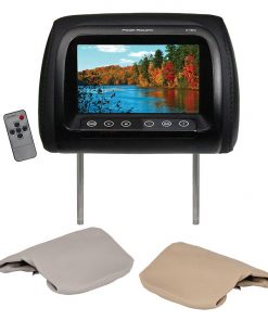 Power Acoustik 7" Headrest Monitor 3 Color Skins Dual Channel IR