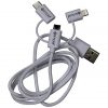 PAC Isimple Universal 3.3' Charging/Sync cable White has Lightning/Micro-USB/Type A USB
