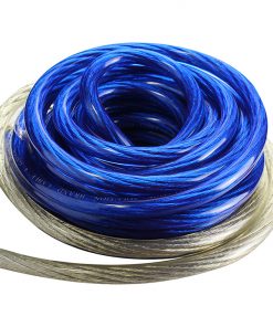 Alternative view of Pipeman 4 Gauge amp kit Blue/Silver wire AFC fuse ISK2500P