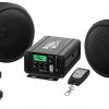 Boss Motorcycle/UTV Speaker and Amplifier System USB/SD/FM 3" Waterproof Speakers black