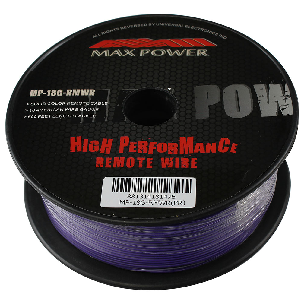 Max Power remote wire 18ga 500ft purple