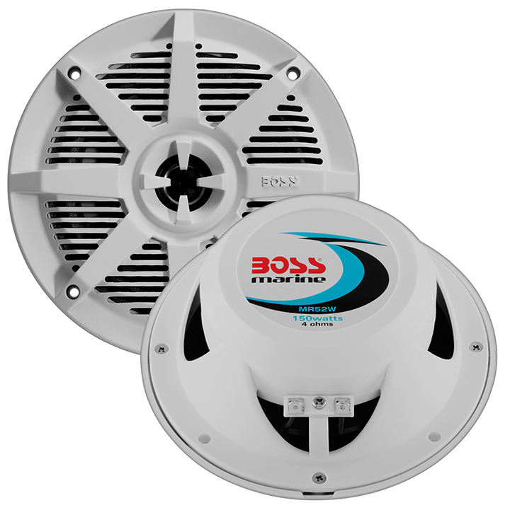 Boss 5.25" 2-Way Coaxial Marine Speaker 150W White