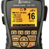 COBRA MARINE 167 CHANNEL GPS & DSC - 6 WATT FLOATING VHF W/ BT & REWIND IN GRAY