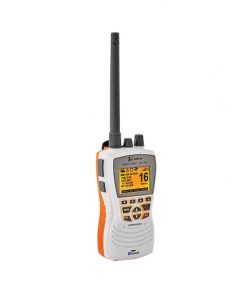 COBRA 167 CHANNEL GPS & DSC - 6 WATT FLOATING VHF W/ BT & REWIND IN WHITE