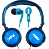 Naxa 2 in 1 Combo Super Bass Stereo Headphones and Earphones Blue